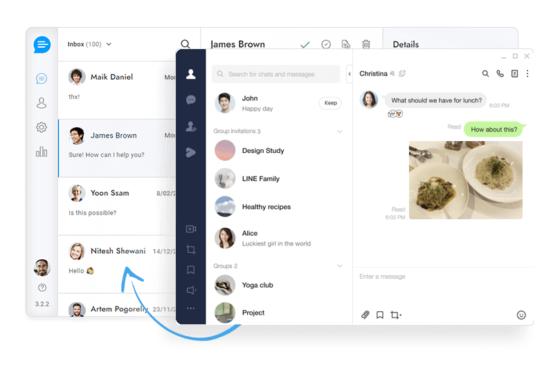 LINE chat integration